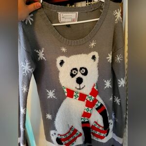 Women's Medium Ugly Bear Christmas Sweater